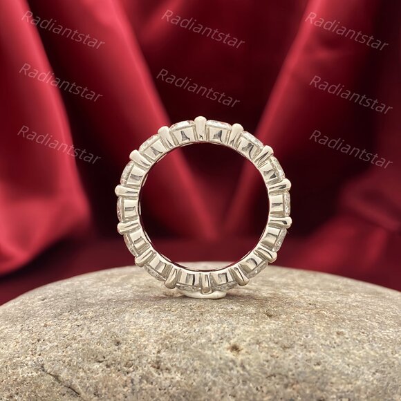 NEW Certified 4~5ct. t.w. 4mm Moissanite Full Eternity Band Ring - Picture 5 of 7